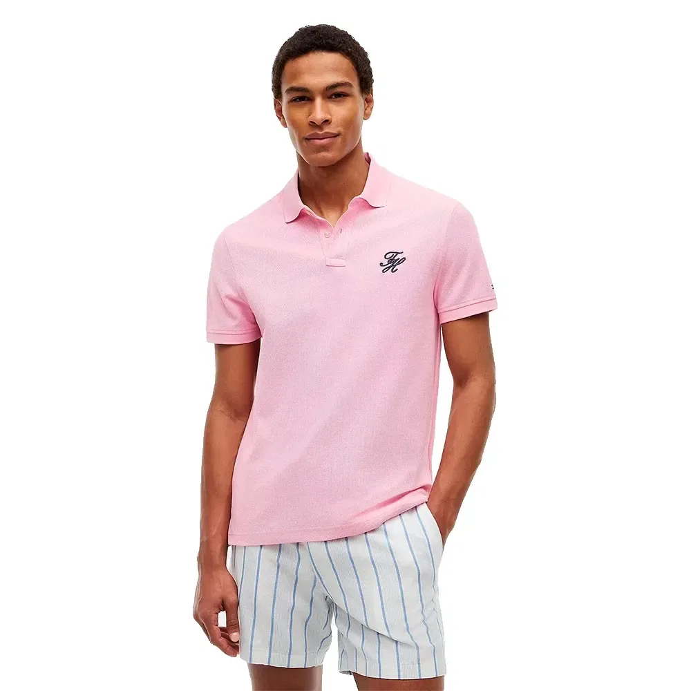 Поло с коротким рукавом Regular Fit Tommy Hilfiger, розовый