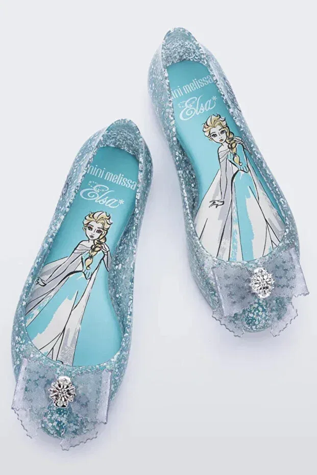 Детские балетки для девочек с графическим принтом Mini Melissa, Blue/Blue