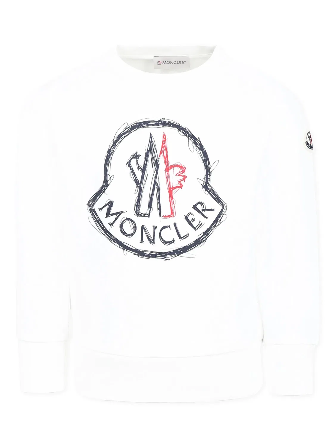 Свитшот с логотипом Moncler, белый
