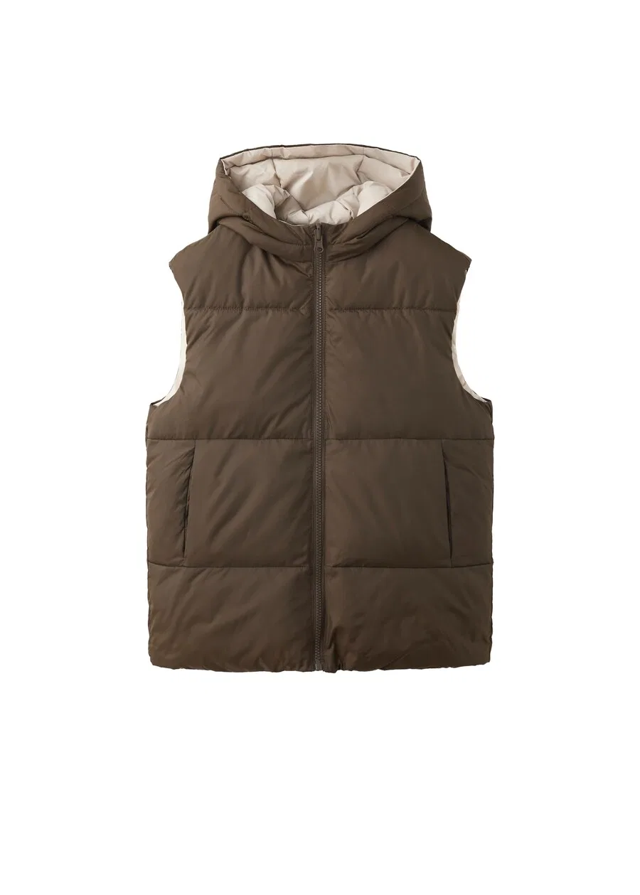 Детский жилет MANGO KIDS 'GERARD' коричневого цвета