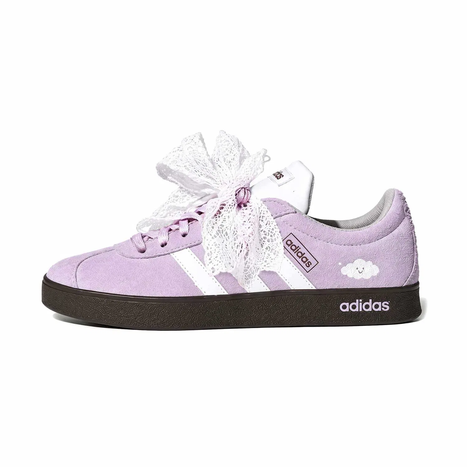 Кроссовки детские с низким верхом Adidas VL COURT 2.0 German Army Trainers, Purple Pink