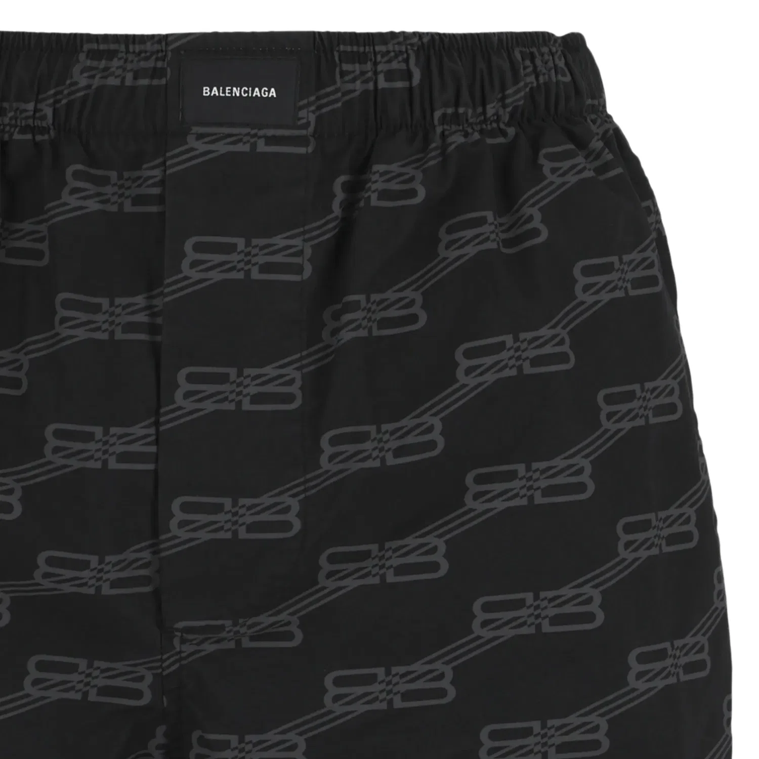 Пижамные шорты Balenciaga BB Logo Monogram, черный — фото 3