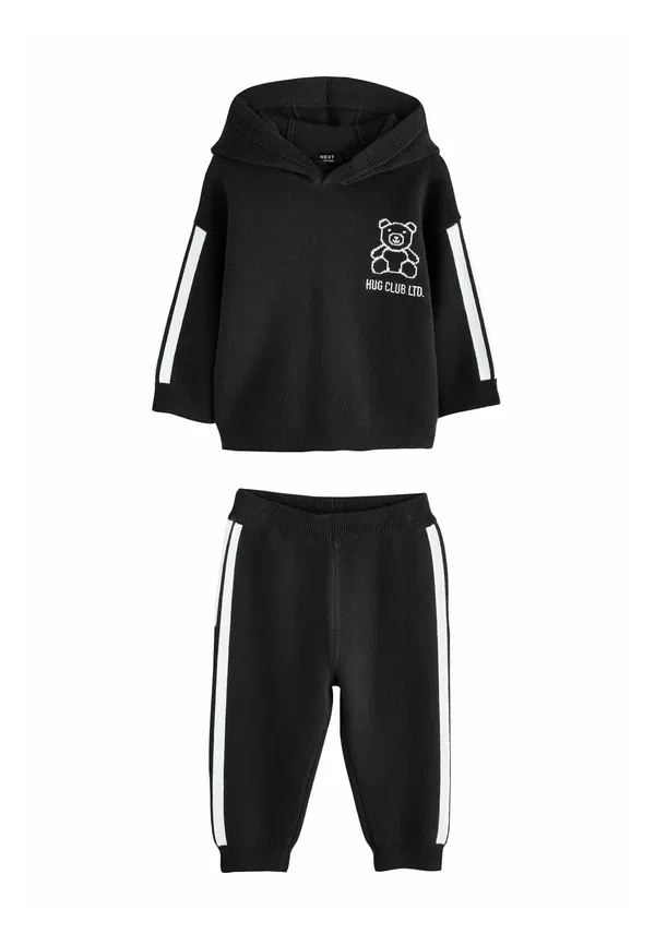 Спортивный костюм, 100% хлопок, Joggers set, Next White Bear, белый/черный