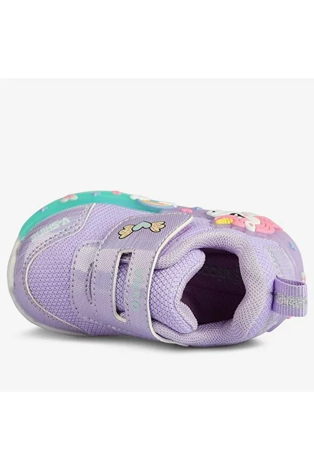 Детские спортивные туфли для девочек со светодиодами Meli First Step Baby Orthopedic Lighted Children's Sports Shoes Vicco, Lilac — фото 4