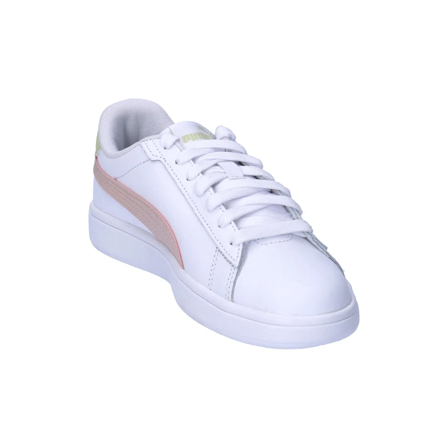 Детские кроссовки из кожи Smash 3.0 L Jr Puma, Weiß — фото 2