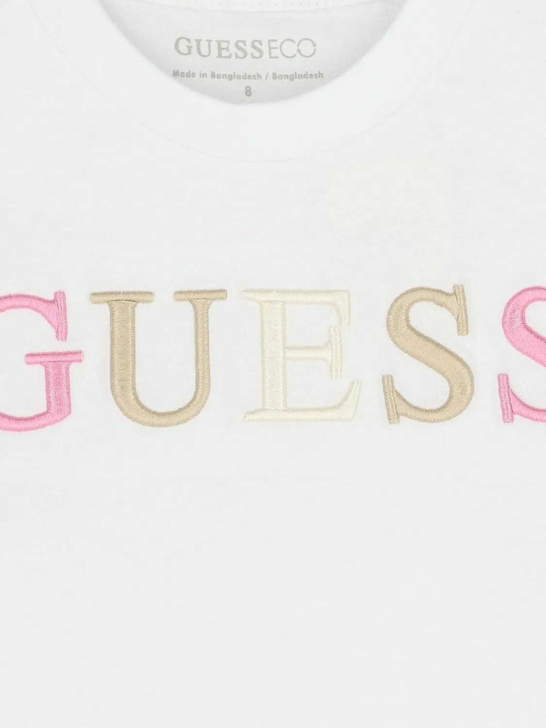 Футболка с вышивкой белая GUESS, белый — фото 2