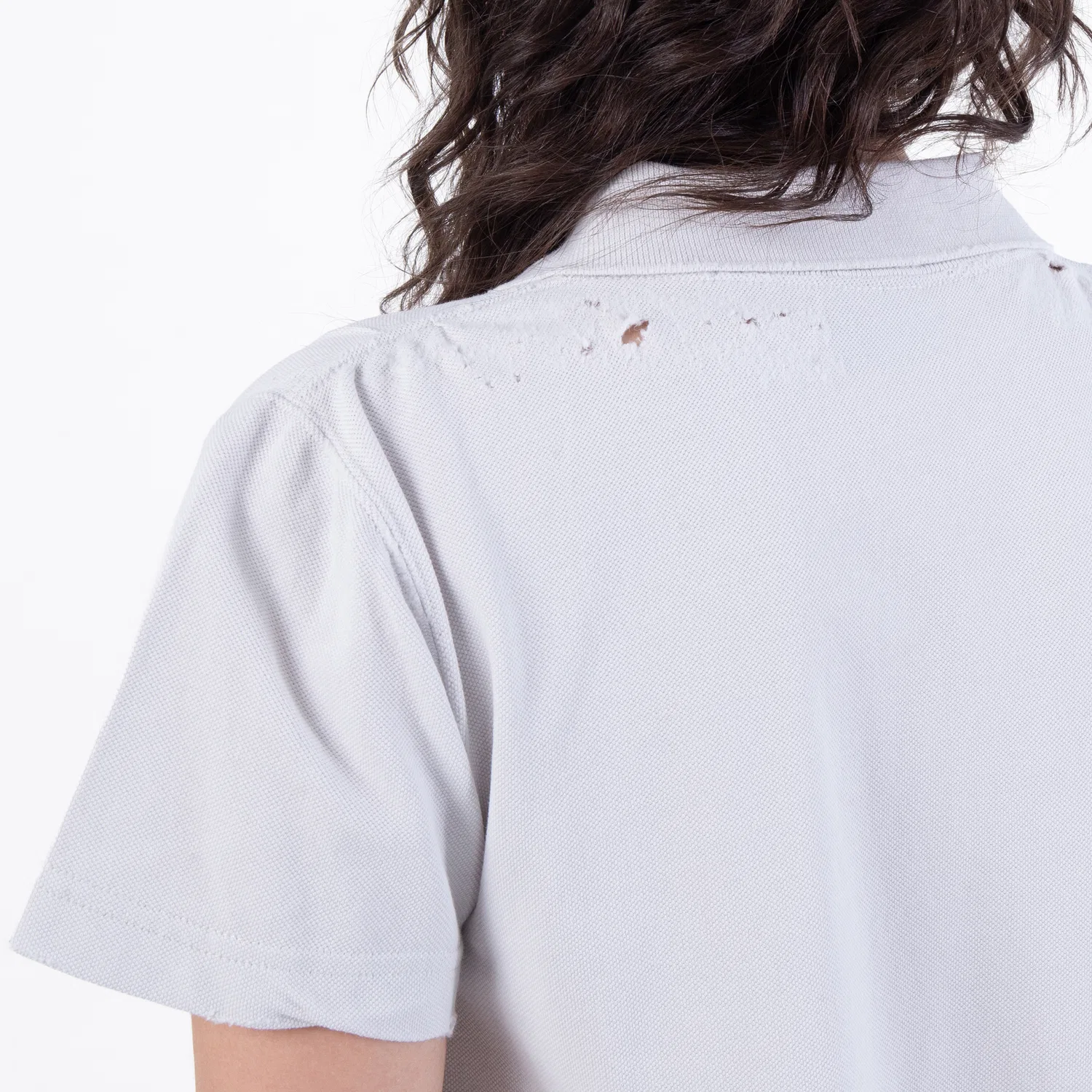 Поло с коротким рукавом Slim-Fit Short Sleeve Polo Shirt Balenciaga, Dirty White — фото 2