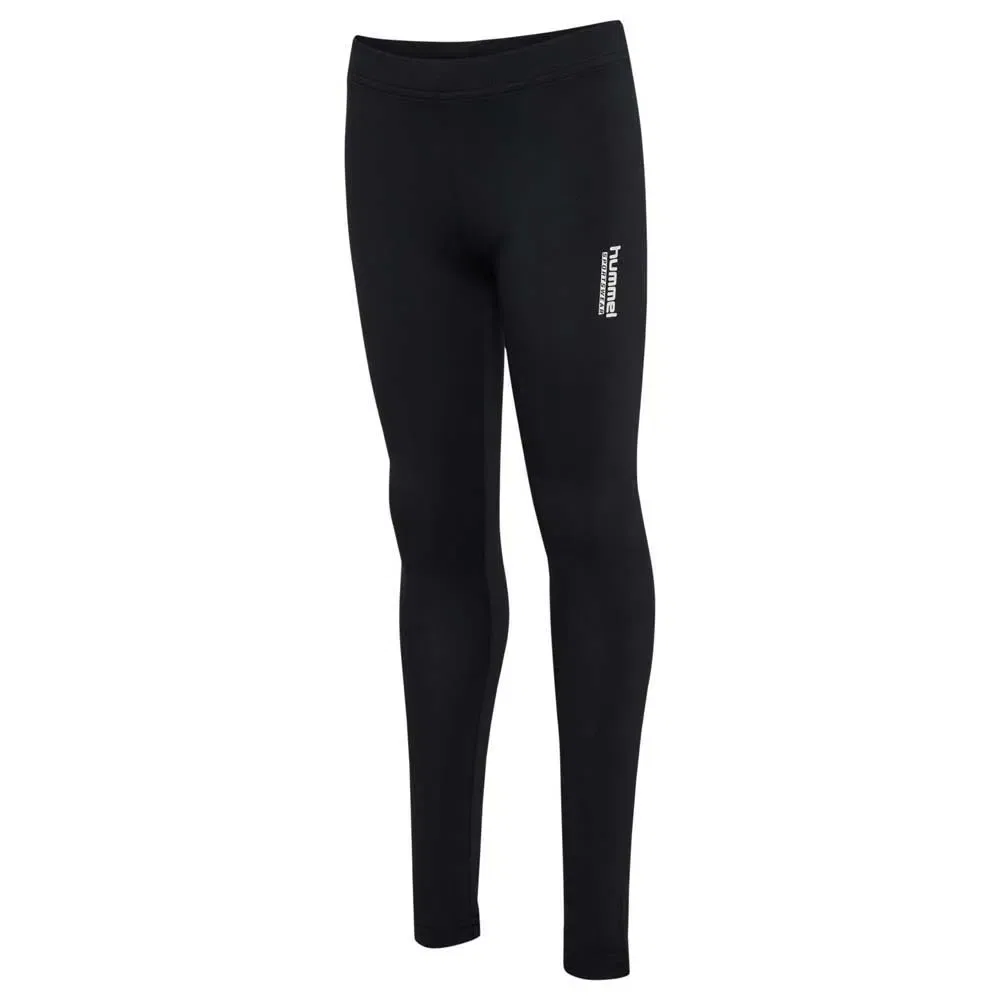 Детские леггинсы для девочек хлопковые Hummel Base Leggings, Black — фото 4