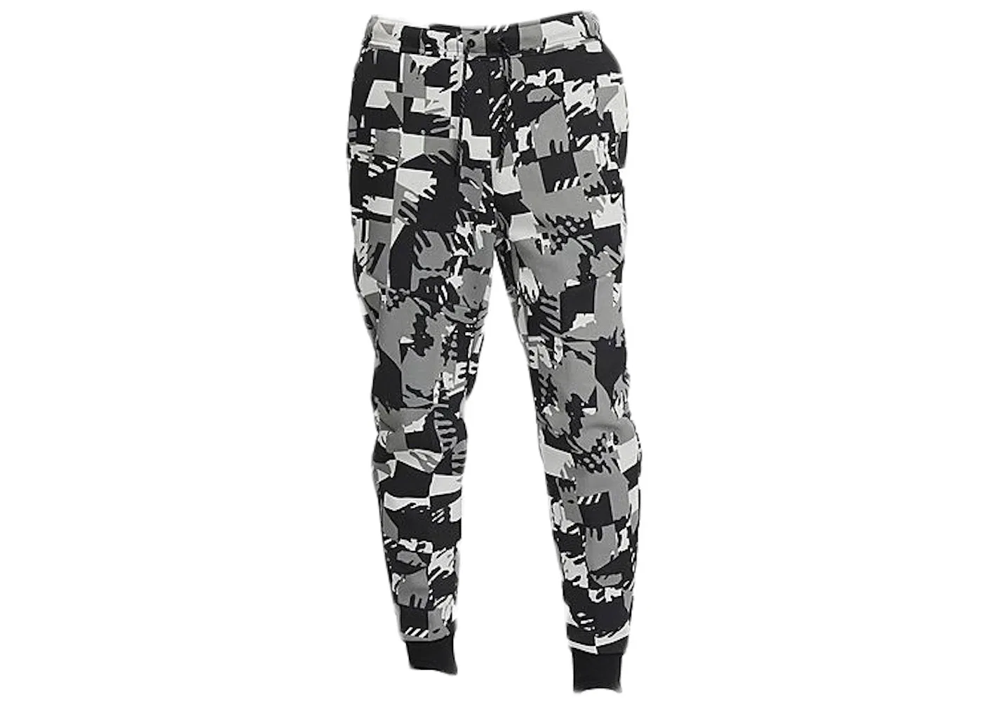 Мужские спортивные штаны с принтом Tech Fleece Nike, Light Smoke Grey/Black/Black
