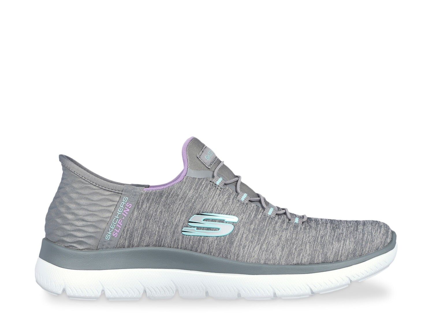 Кроссовки-слипоны женские Skechers Summit Dazzling Haze, серый / фиолетовый — фото 3