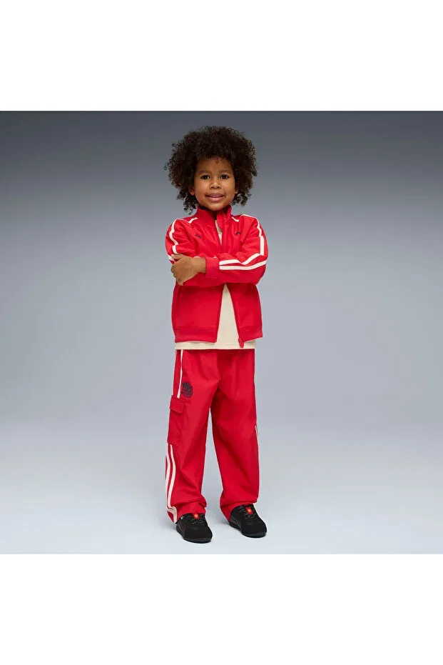 Детские спортивные штаны для девочек с принтом Paw Patrol Puma, Red — фото 3