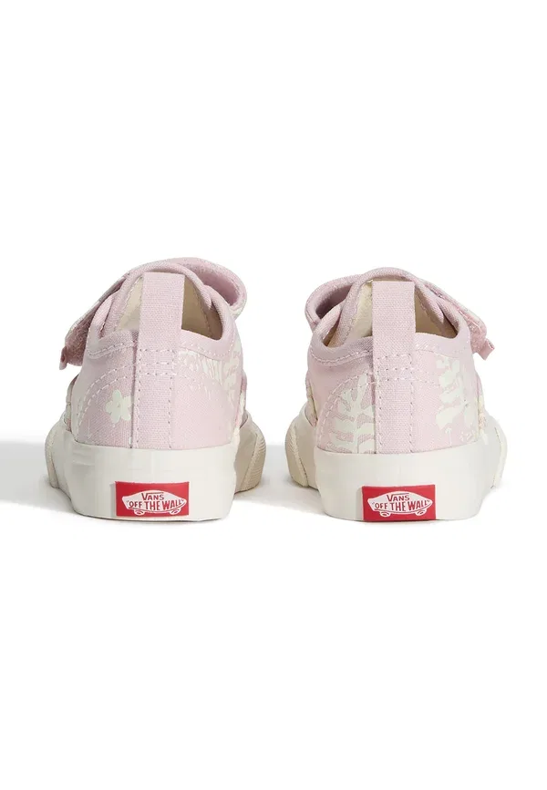 Кроссовки из текстиля Authentic elastic unisex - baby shoes Vans, navy, бледно-розовый — фото 4