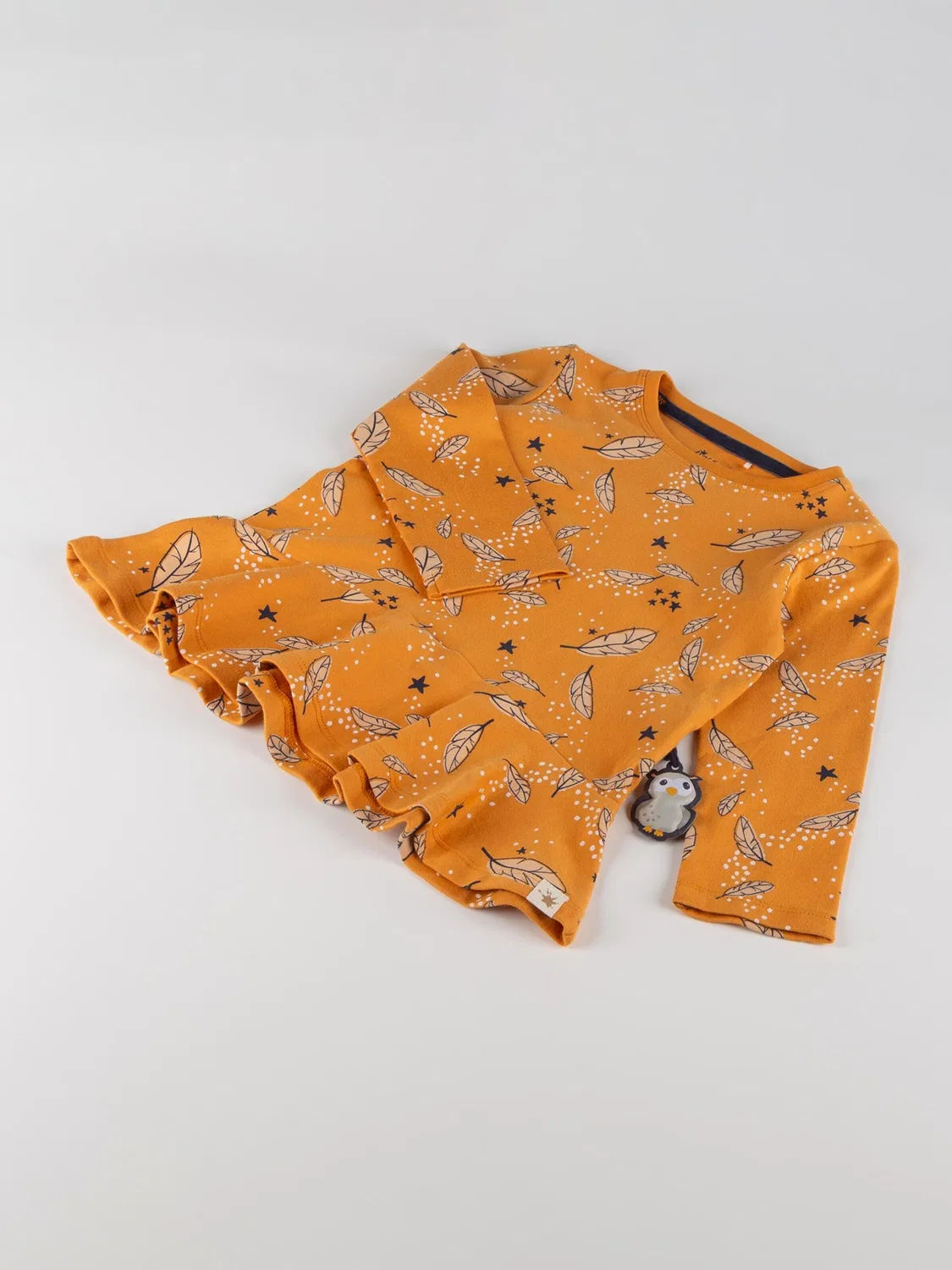 Футболка Sigikid Longshirt Magic Owl оранжевого цвета — фото 4