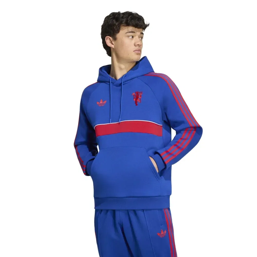 Мужской худи с принтом Manchester United Originals Adidas, Blue