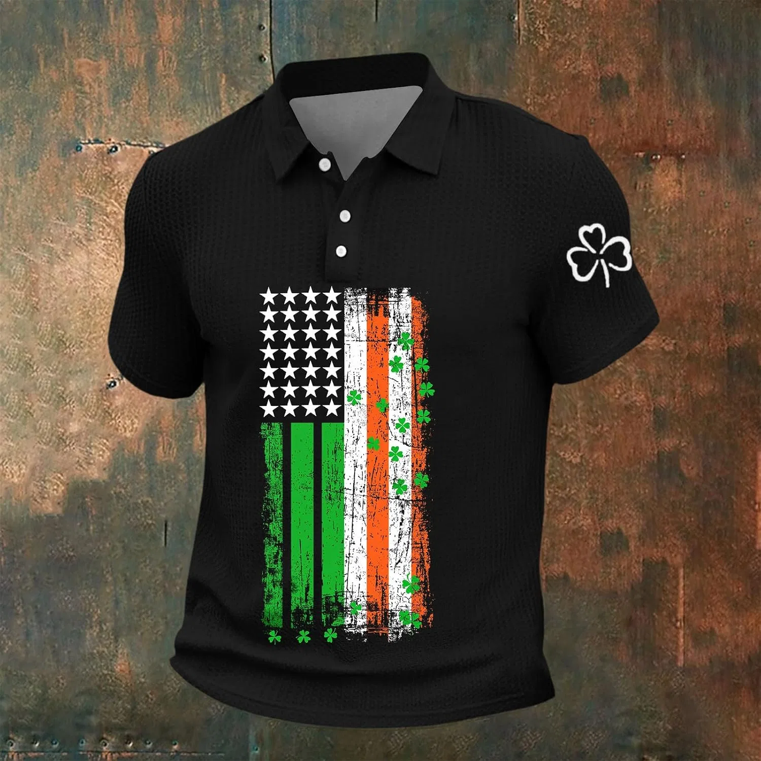 Мужская футболка с коротким рукавом влагоотводящая Irish Casual, Black — фото 2