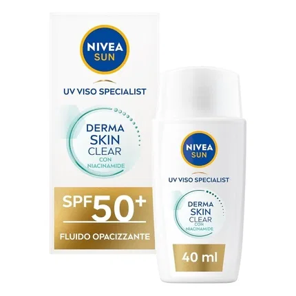Солнцезащитный крем для лица SPF 50+ NIVEA Sun Derma Skin Clear Face, 40 мл