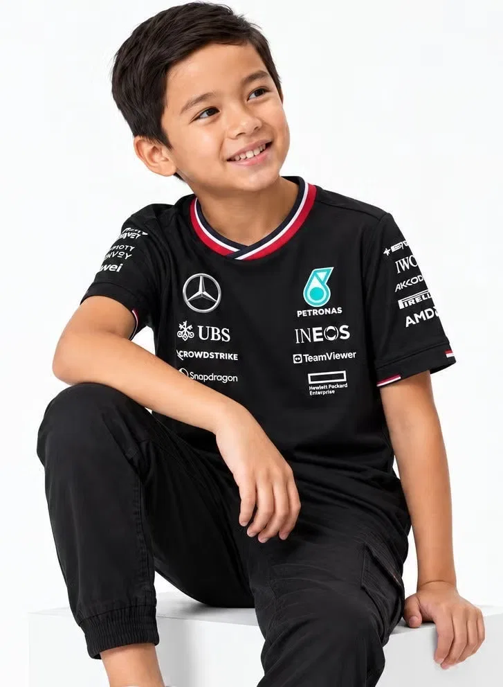 Футболка с принтом Mercedes-Amg Petronas Formula 1 Team, черный — фото 2