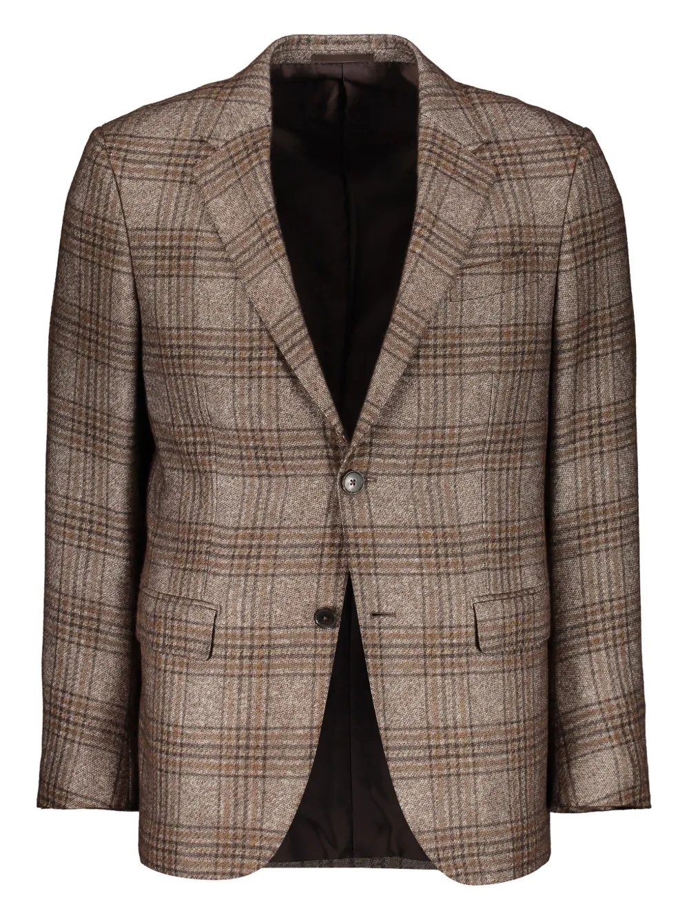 

Пиджак в клетку Zegna, коричневый