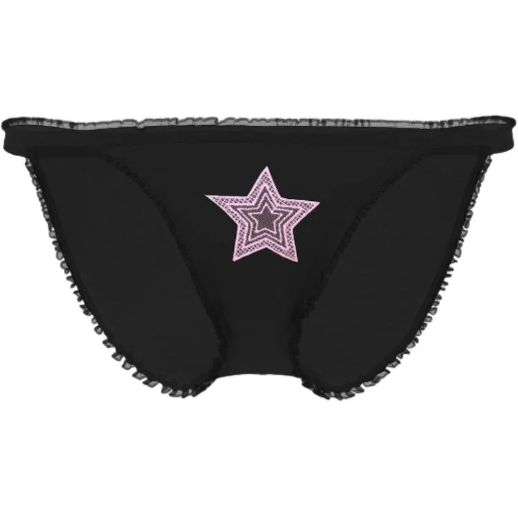Трусы женские, хлопковые, Victoria's Secret, Black