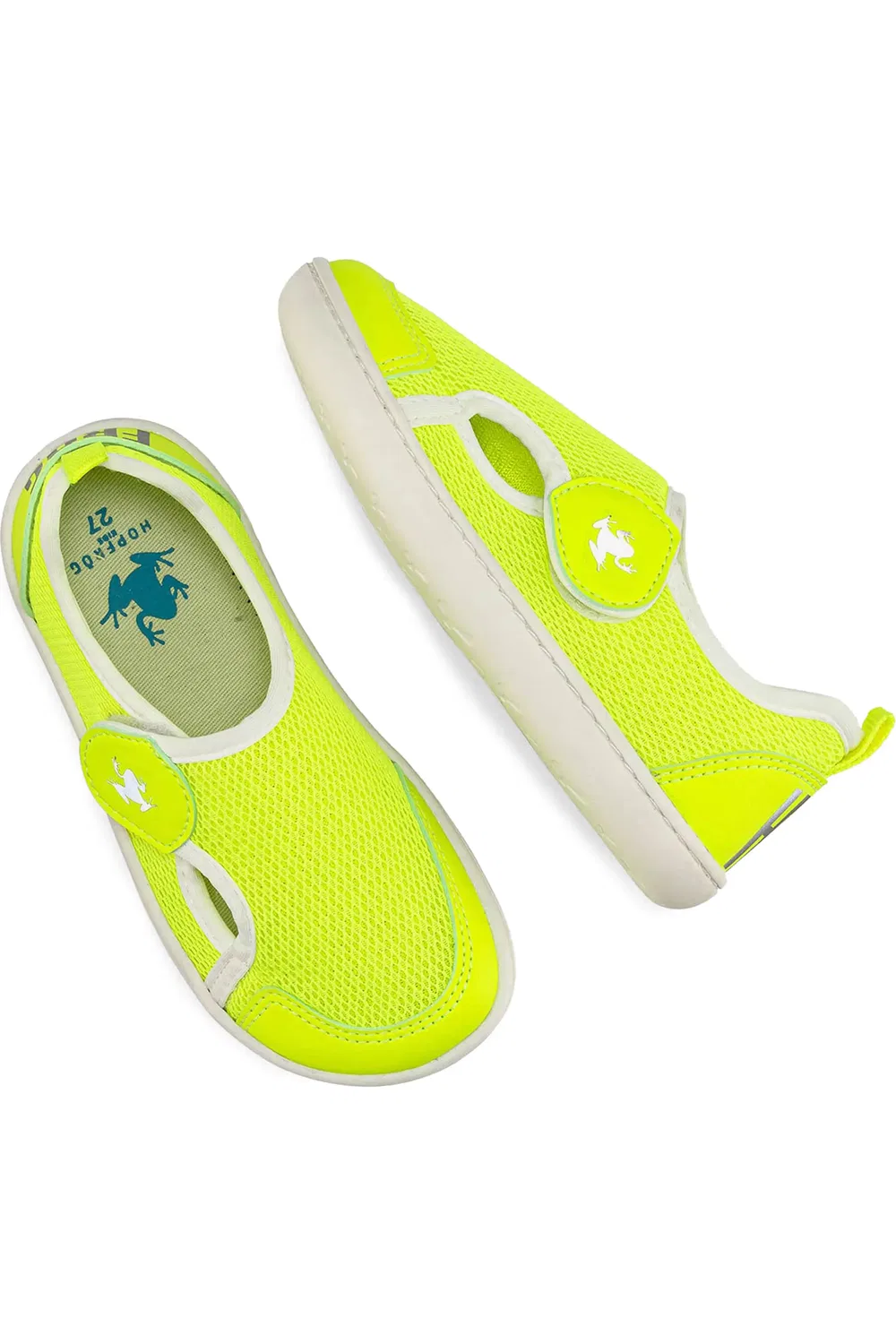 Детские кроссовки barefoot на липучке Multi Mix Hopfrög Kids, Neon Mix — фото 4