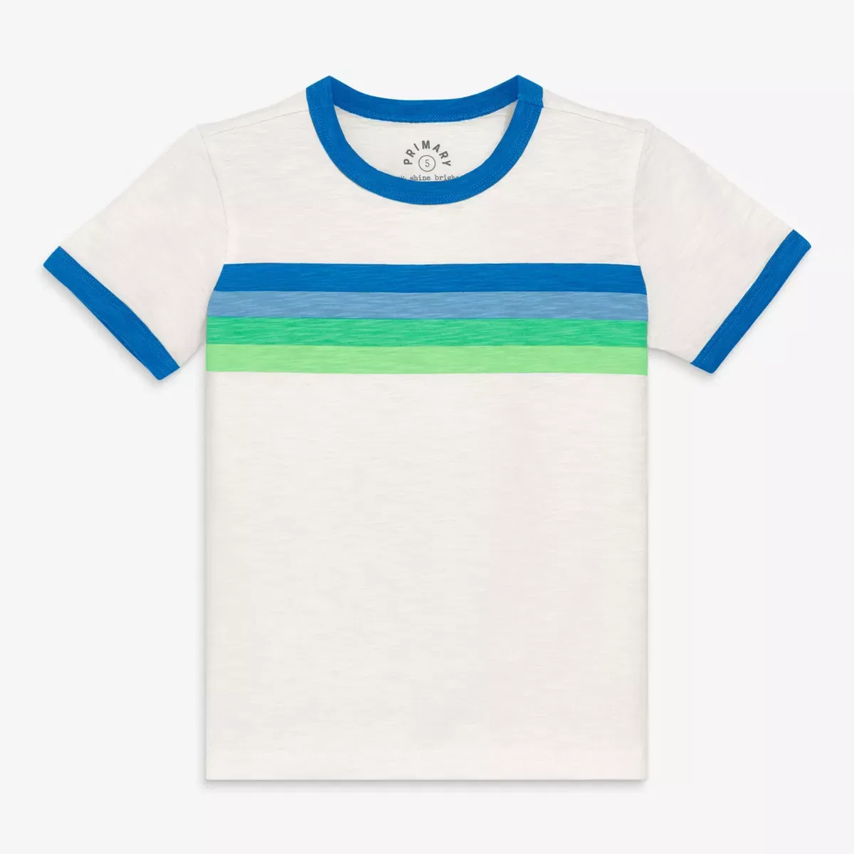 Детская футболка с принтом Tonal Banner Tee Primary, Warm Multi Banner