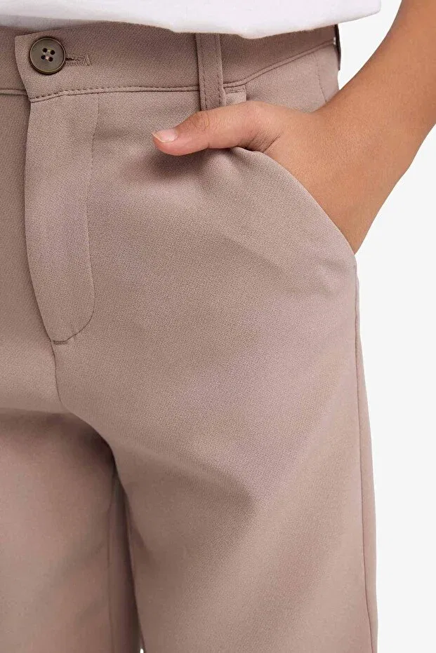 Детские брюки для мальчиков классические Defacto, Beige-Bg73 — фото 3