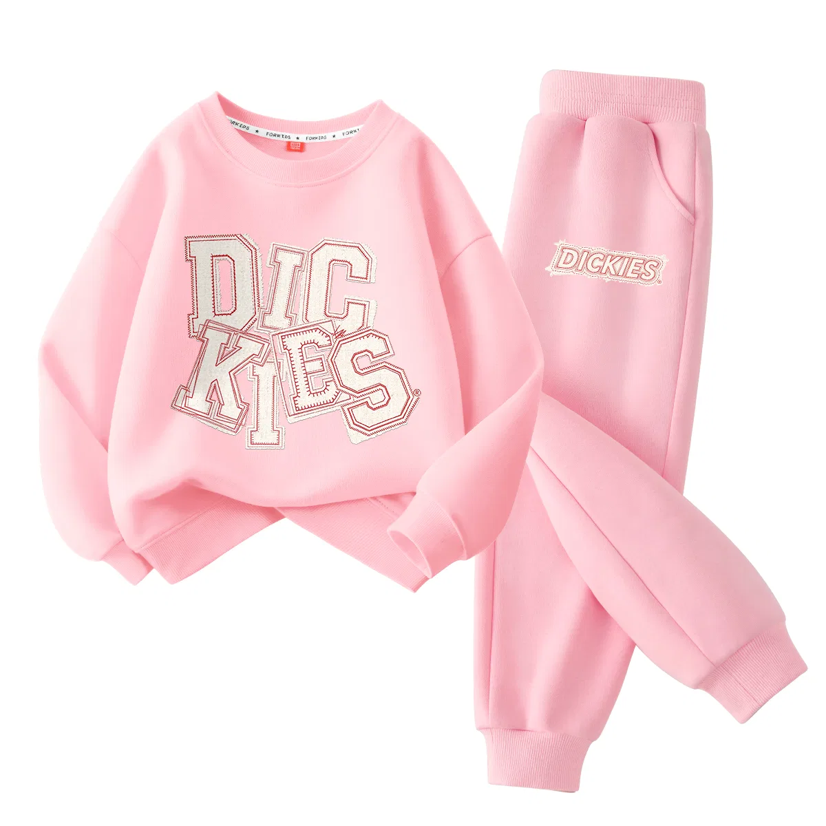 Детский спортивный костюм с принтом Dickies, Fabric Patches Pink/Black — фото 3