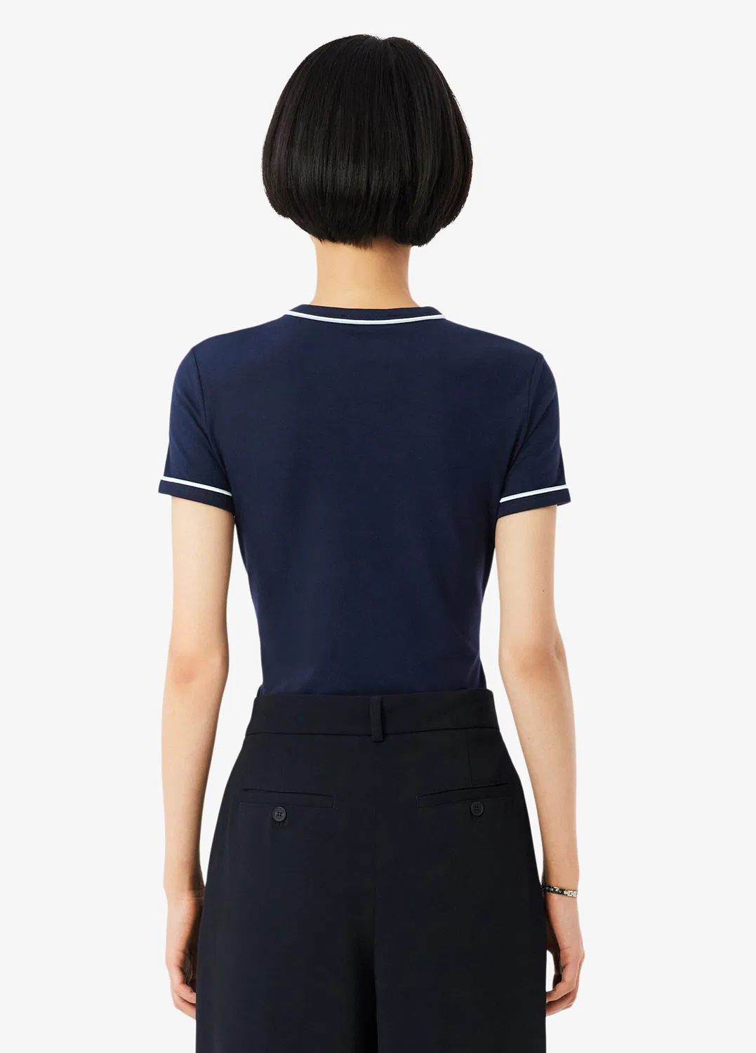 Футболка Lacoste Slim Fit, темно-синяя — фото 4