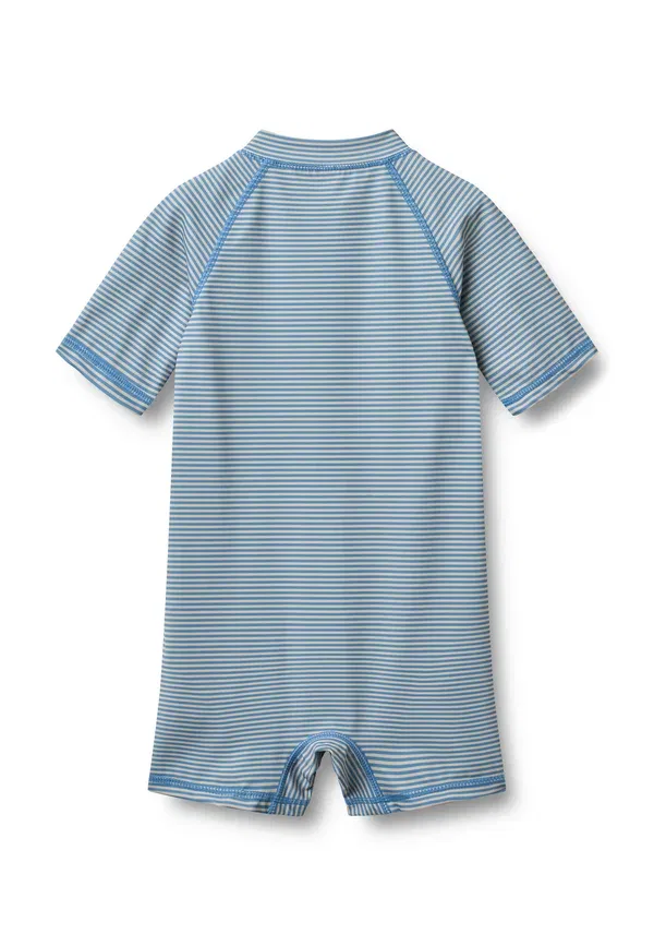 Купальник быстросохнущий Badeanzug sonnenschutzanzug s/s cas unisex Wheat Swim Stripe, синий — фото 2