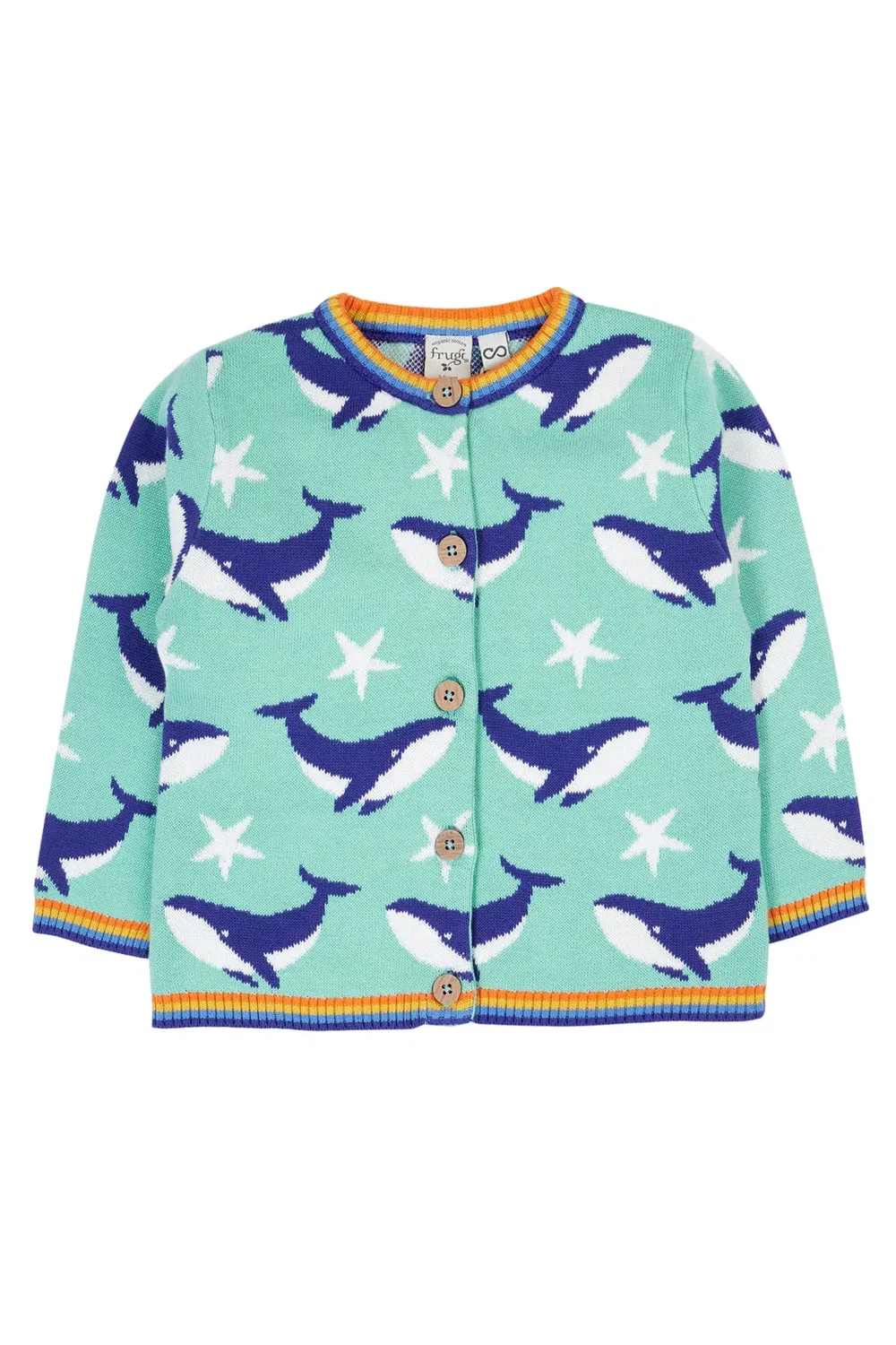 Детский вязаный кардиган Corin Frugi, Aqua