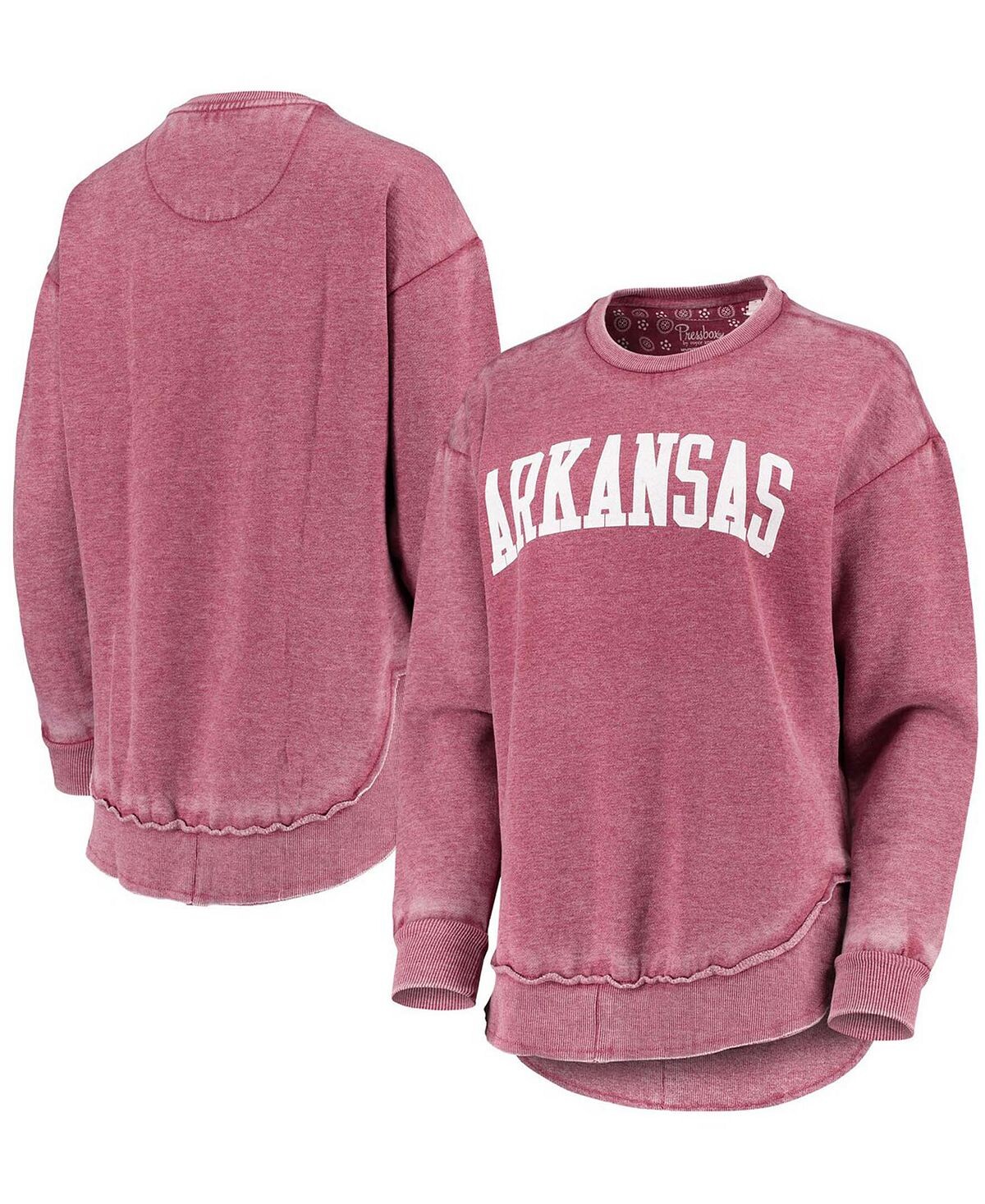 

Женский свитшот в винтажном стиле Cardinal Arkansas Razorbacks Pressbox