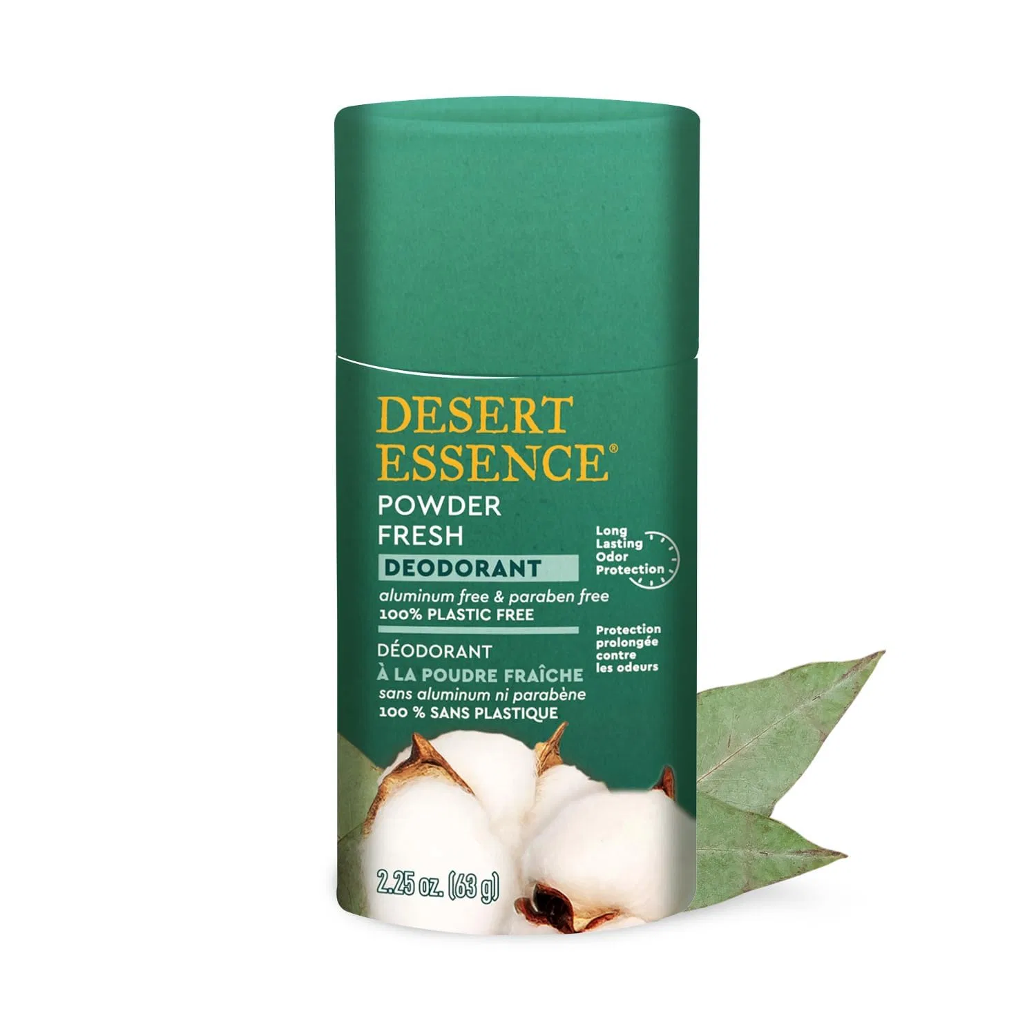 Дезодорант-стик с ароматом свежей пудры Desert Essence, набор 3 шт., 63 г — фото 2