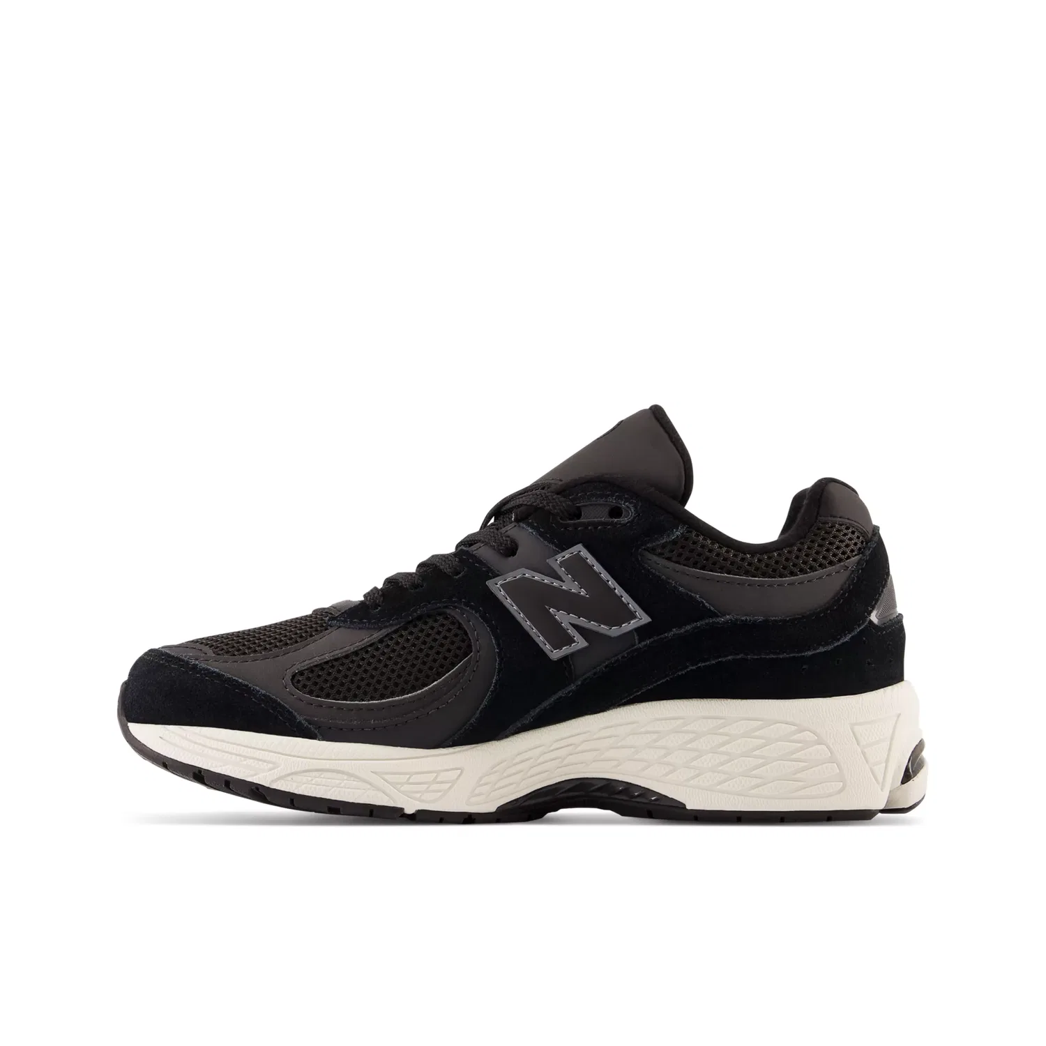 Детские кроссовки New Balance 2002 Lace, Black With Phantom — фото 4