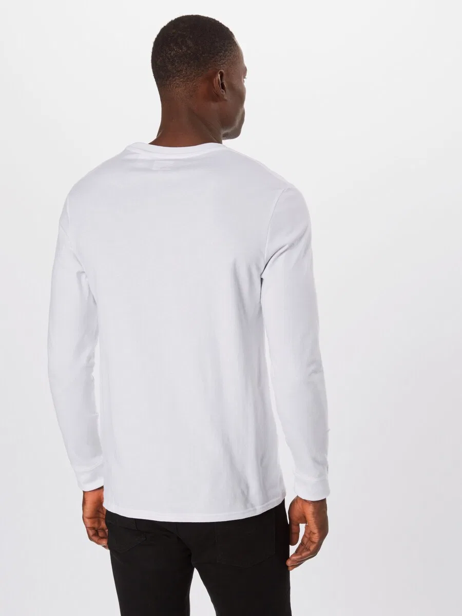 Футболка LEVI'S Regular fit 'LS Housemark Tee' белого цвета — фото 3