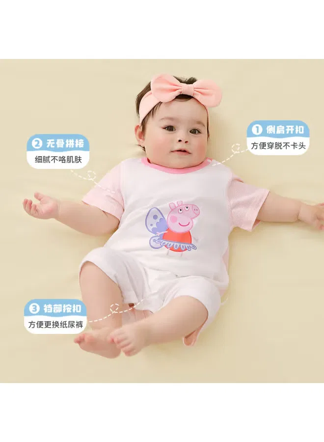 Боди-комбинезон с коротким рукавом из хлопка Peppa Pig, розовый — фото 4