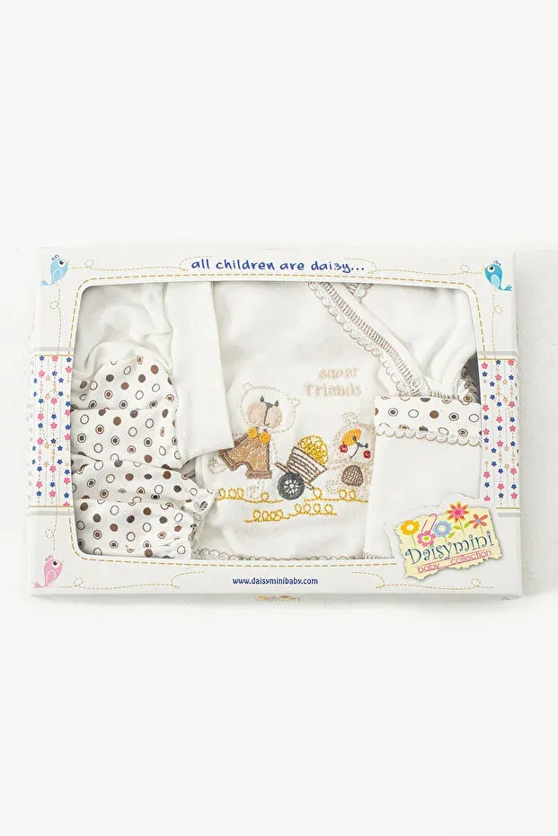 Детский комплект одежды для новорожденных хлопковый Pirinç Bebe, Brown