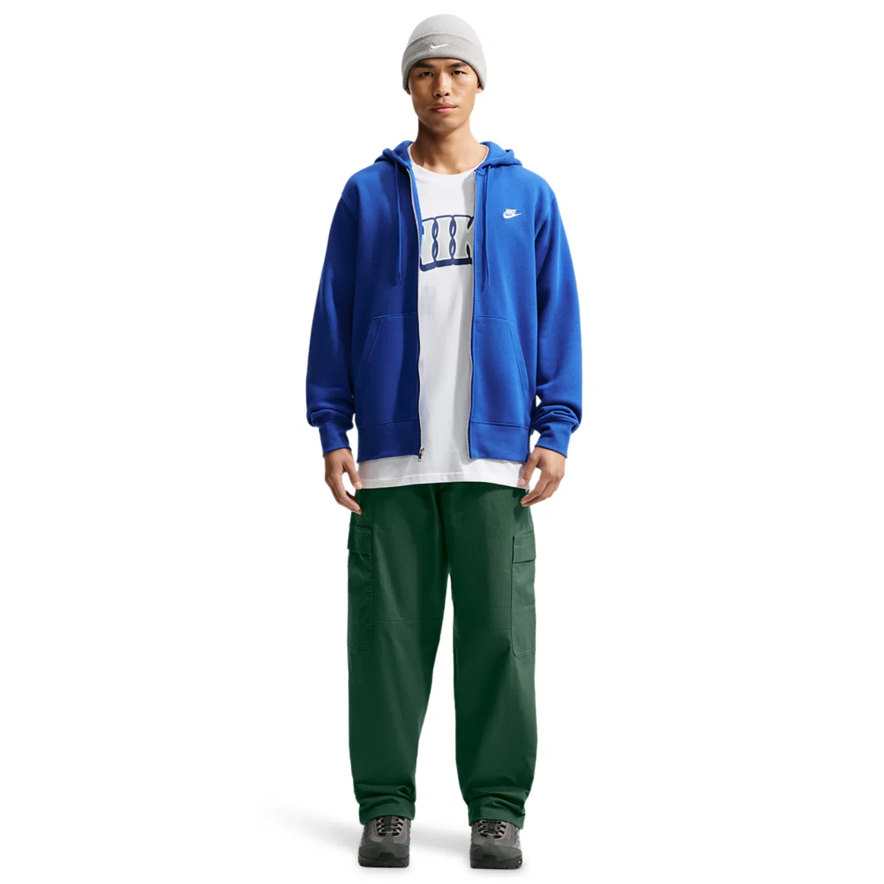 Мужские брюки карго свободного кроя Nike Club Woven Cargo Pants Collection, White Fir — фото 4