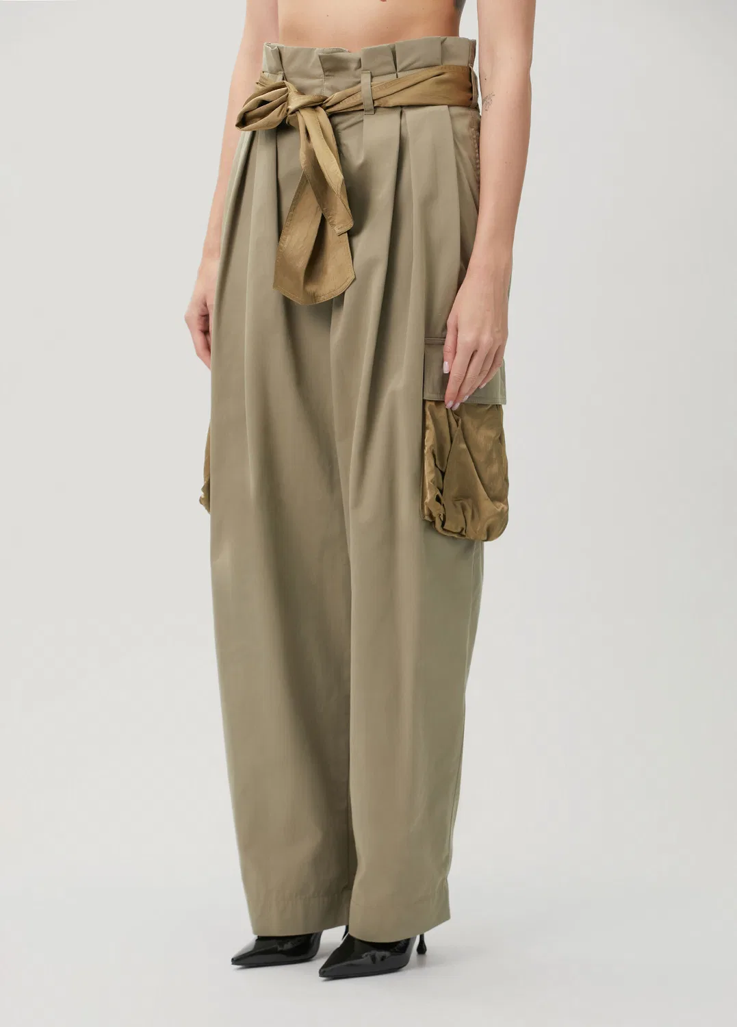 Брюки женские Balmain, green — фото 3