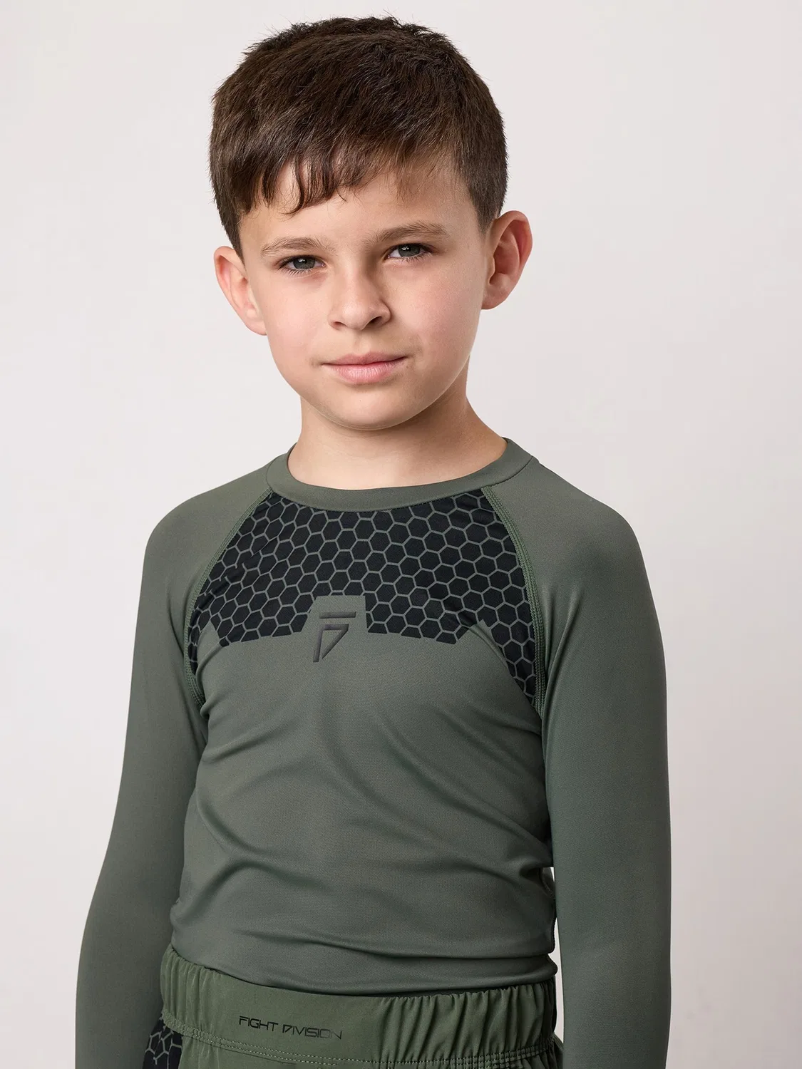 Футболка с длинным рукавом Gym King Combat Rash Guard, Deep Olive — фото 4