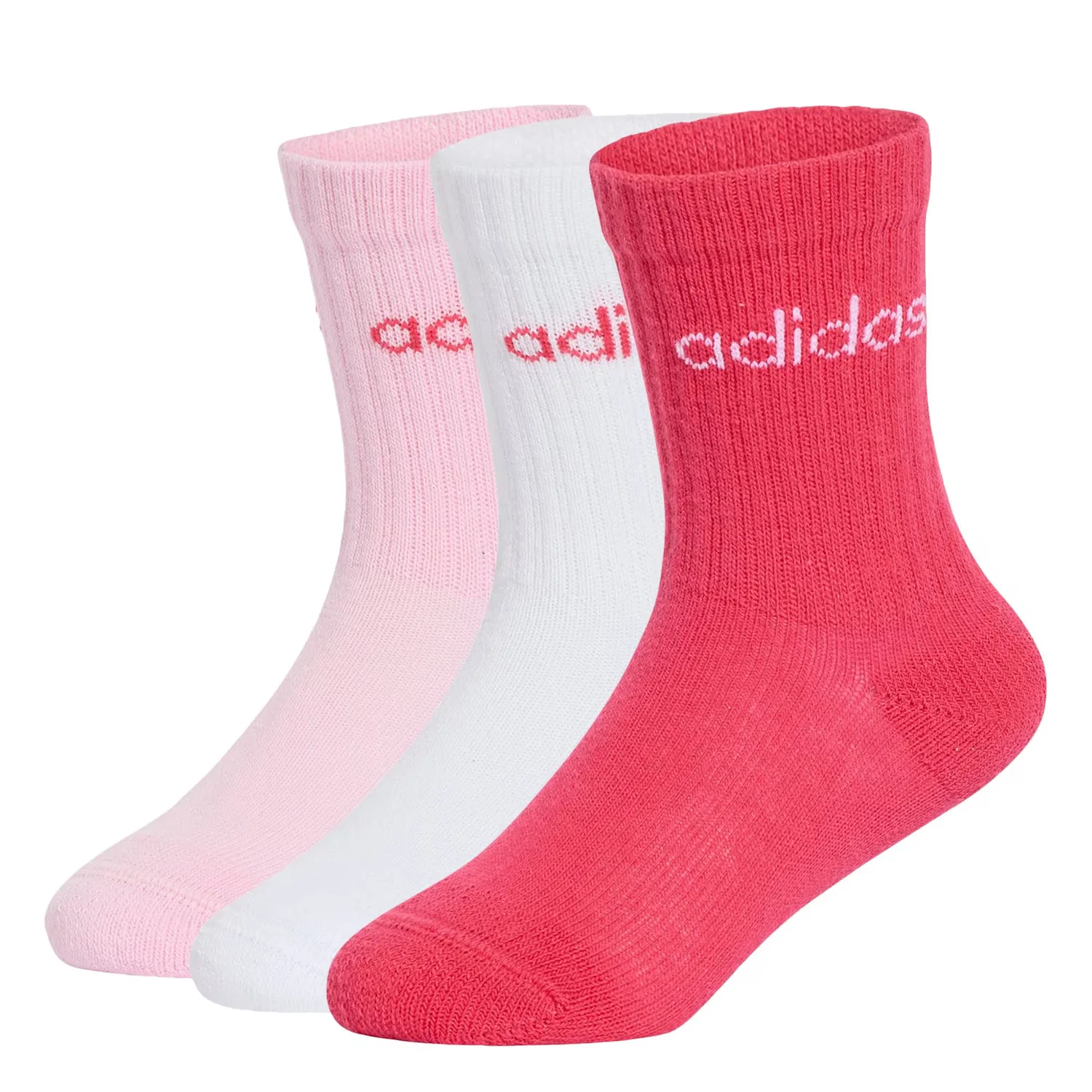Спортивные носки Adidas Performance Linear в розовом, малиновом и белом цветах
