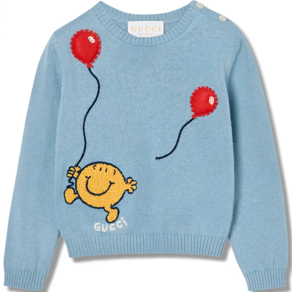 Детский свитер с круглым вырезом, синий, Baby Sweaters Crew Neck Moderate, GUCCI