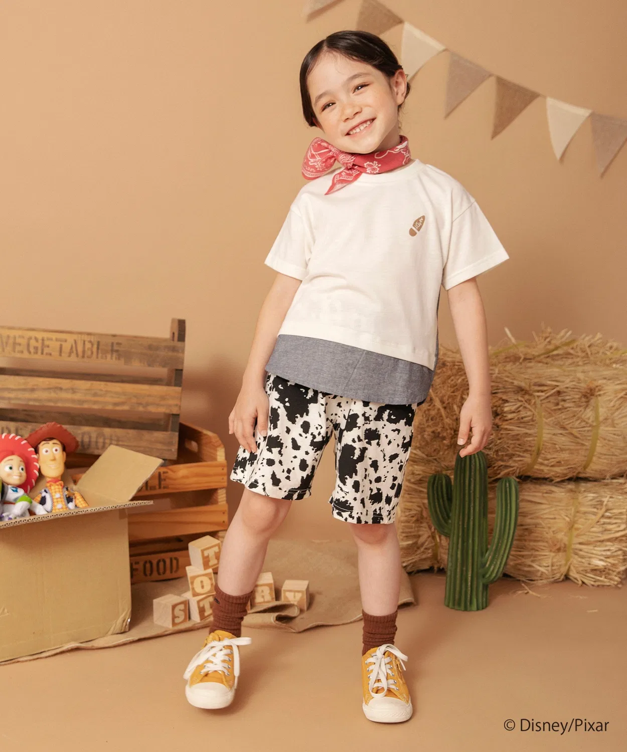 Детские шорты с принтом Toy Story Branshes, Beige — фото 4