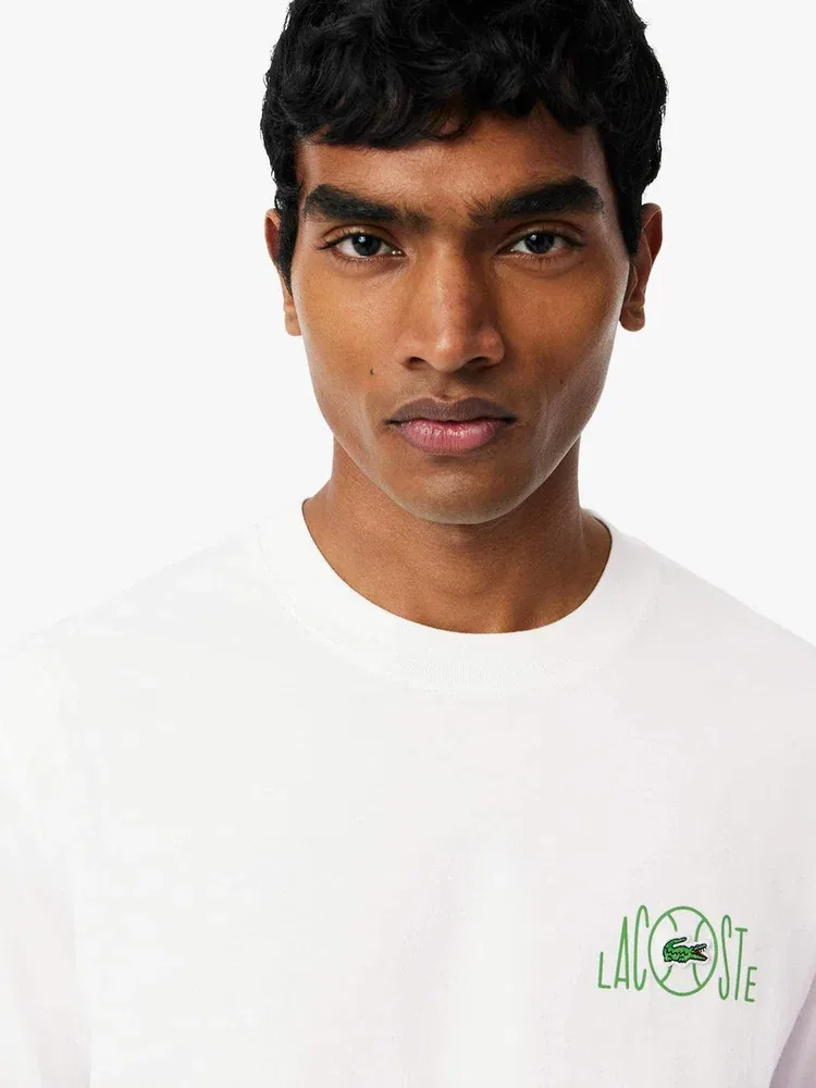 Футболка с графическим принтом LACOSTE TH2197, White — фото 4