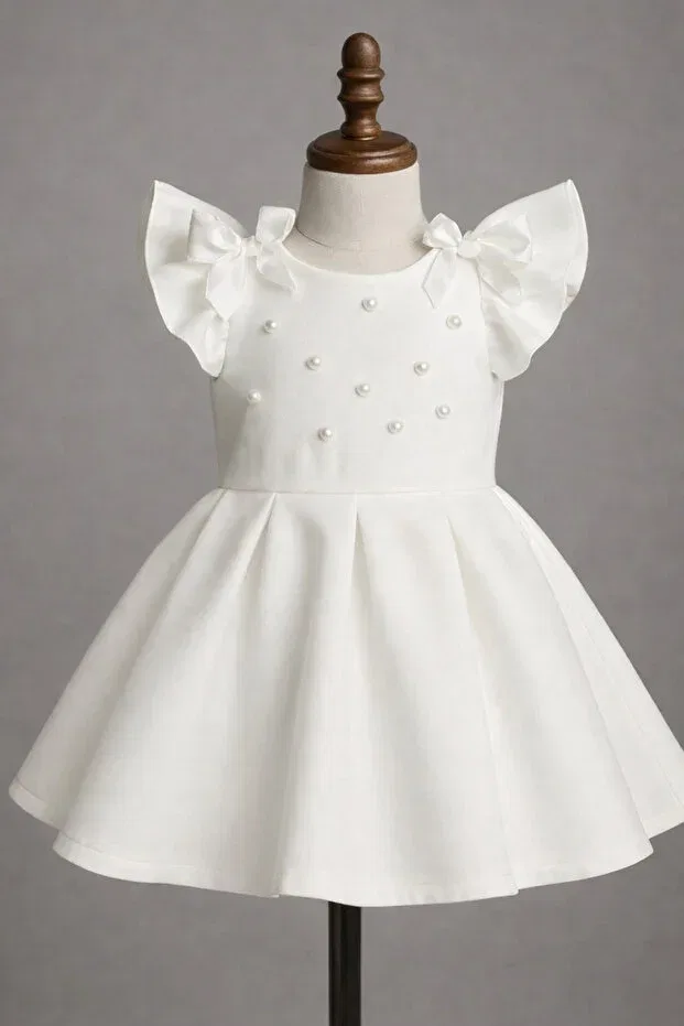 Детское платье для девочек приталенное Sofyella, White