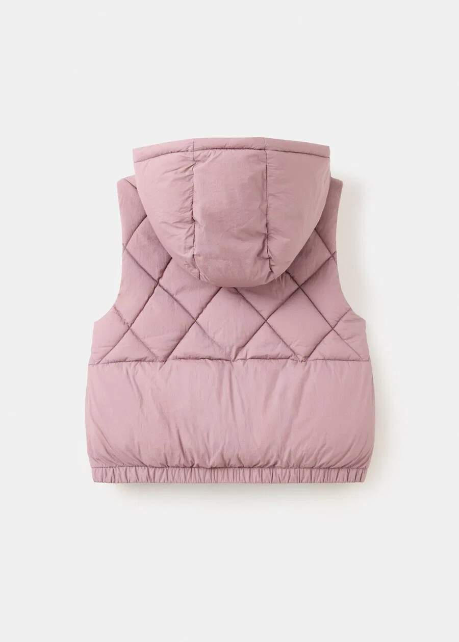 Детский жилет MANGO KIDS 'PEKIN' розового цвета — фото 2