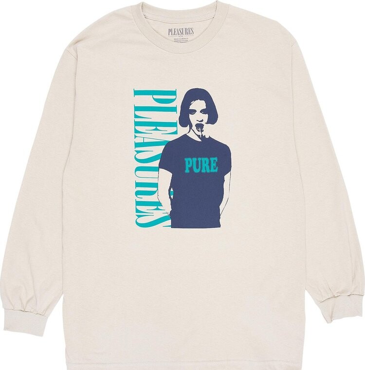 

Футболка Pleasures Pure Long-Sleeve T-Shirt 'Sand', загар