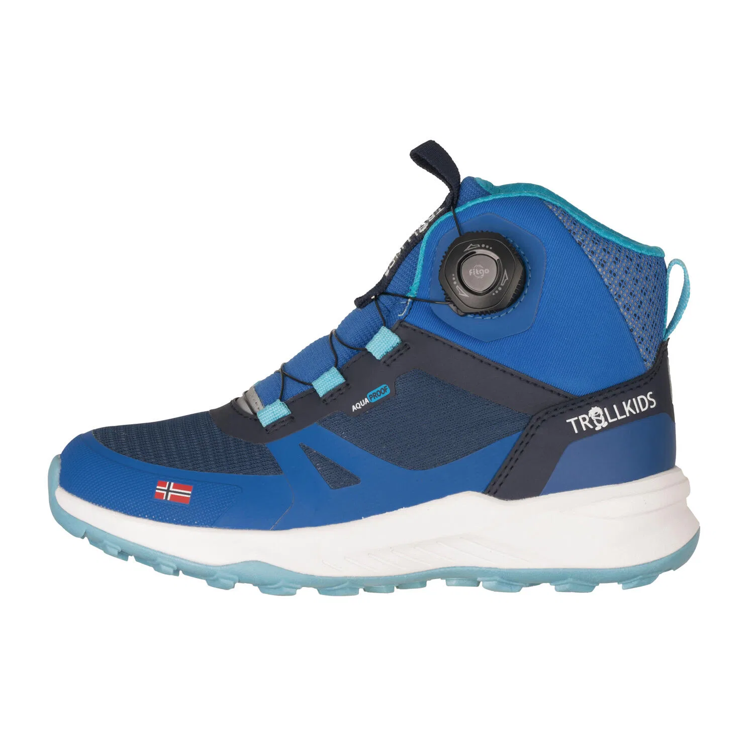 Детские водонепроницаемые ботинки Trollfjord Hiker Mid XT Trollkids, Blau Wasserblau