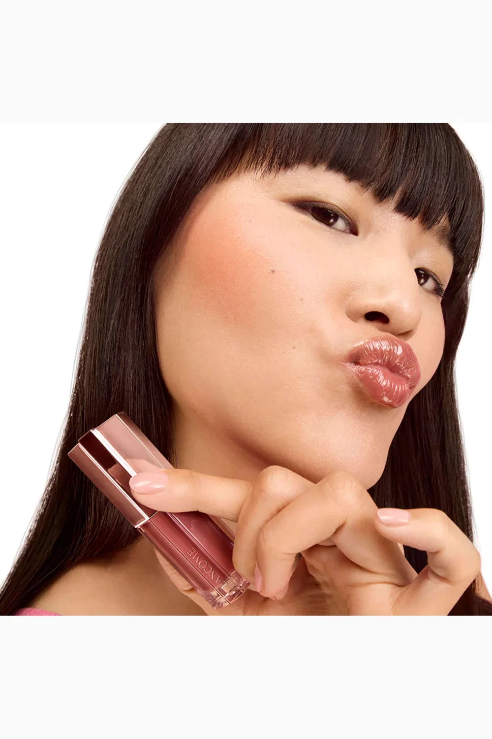 Блеск для губ увлажняющий Idôle Juicytreat Juicy Oil-in-Gloss Lancôme, коричневый — фото 3