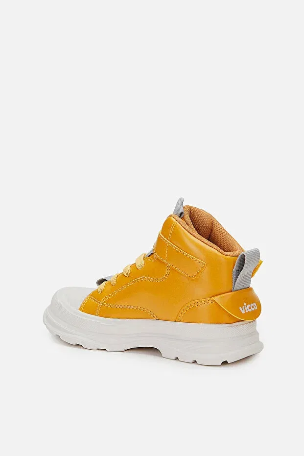 Детские ботинки для девочек со шнуровкой Vicco, Yellow — фото 3