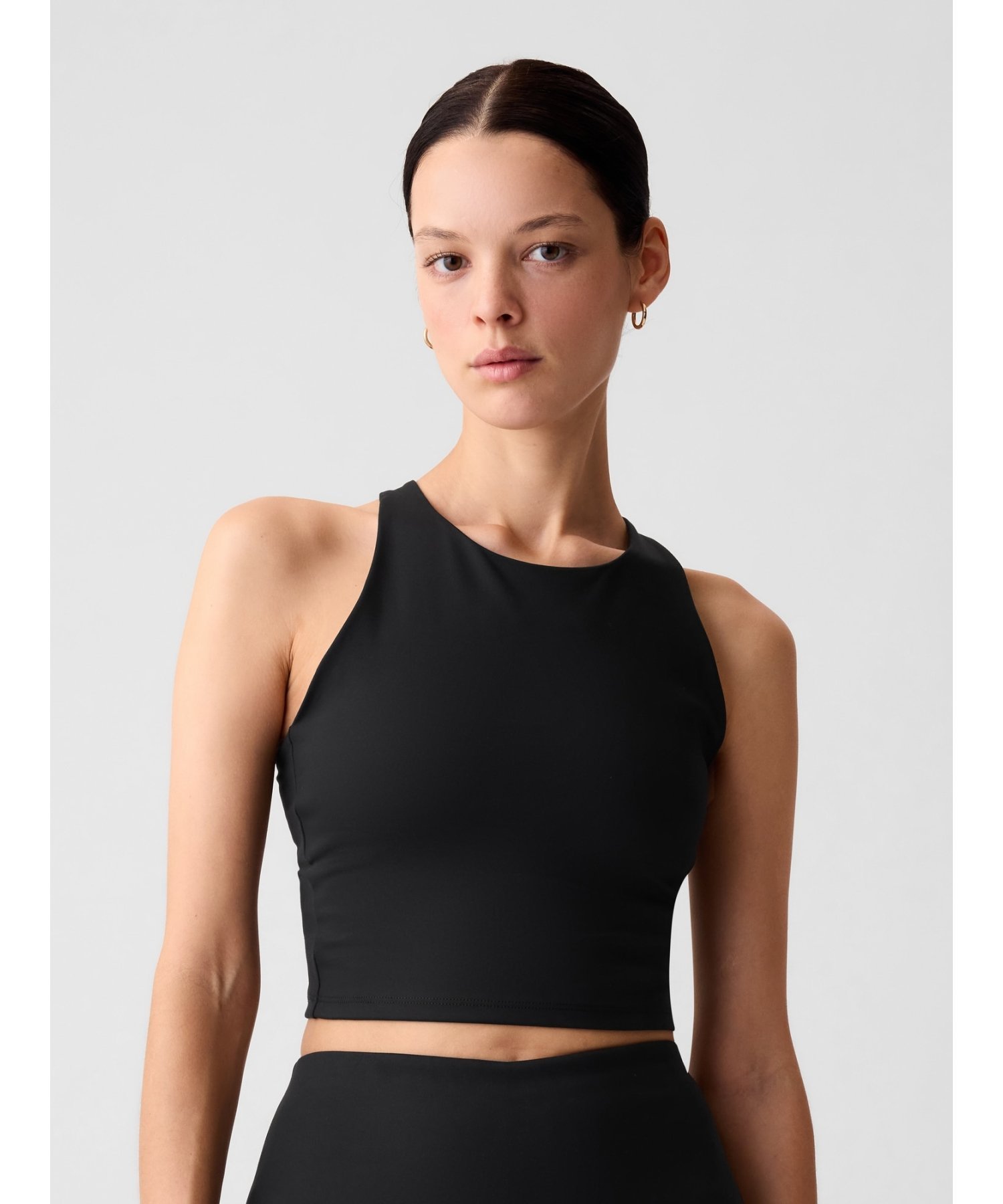 (W)GapFit Укороченный бюстгальтер-топ с высоким воротником GAP, TRUE_BLACK